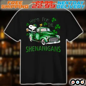 Snoopy Here For The Shenanigans St Patrick Shirt