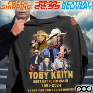 Toby Keith Do Not Let The Old Man In 1961-2024 Thank You For The Memories signature Shirt
