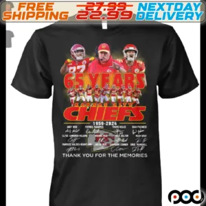 65 Years Kansas City Chiefs Thank You For The Memories Signatures Shirt