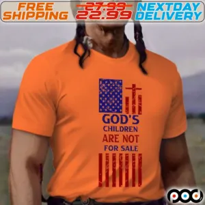 America Flag Cross God's Children Are Not For Sale Shirt