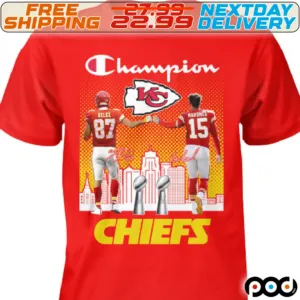 Champion Patric Mahomes And Travis Kelce Kansas City Chiefs Signature Shirt