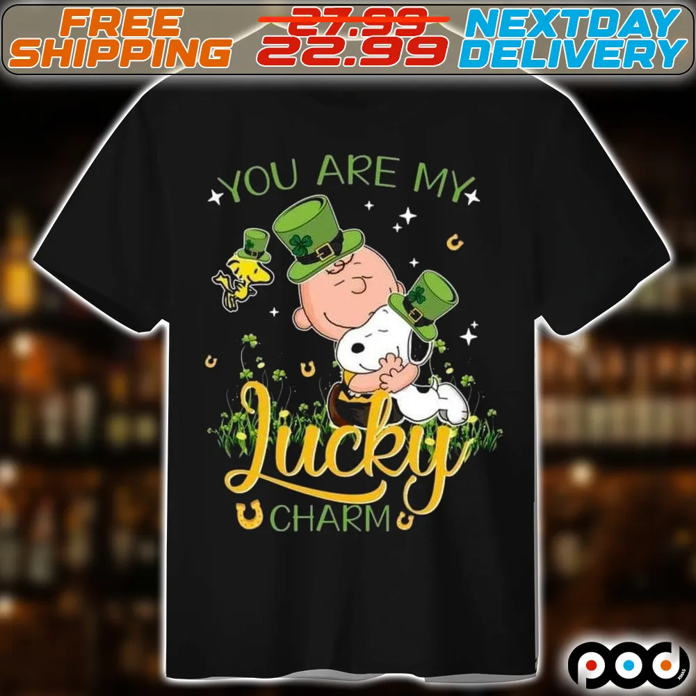 Charlie Brown Snoopy Woodstock You Are My Lucky Charm Patrick Day Shirt