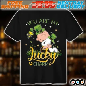 Charlie Brown Snoopy Woodstock You Are My Lucky Charm Patrick Day Shirt