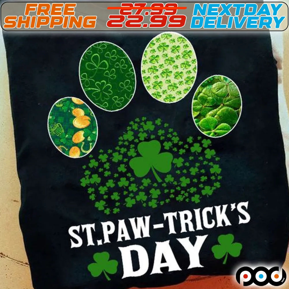 Dog Paw St Paw-Trick's Day Patrick Shirt