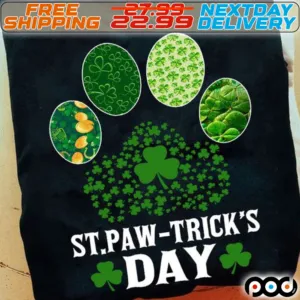 Dog Paw St Paw-Trick's Day Patrick Shirt
