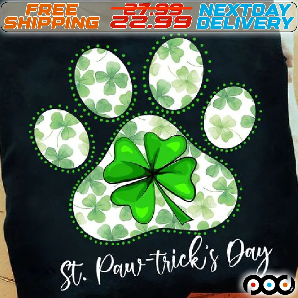 Dog Paw St Paw-Trick's Day Shirt