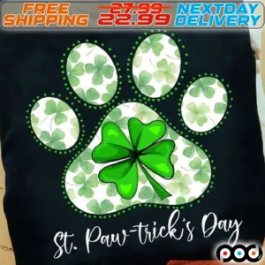 Dog Paw St Paw-Trick's Day Shirt