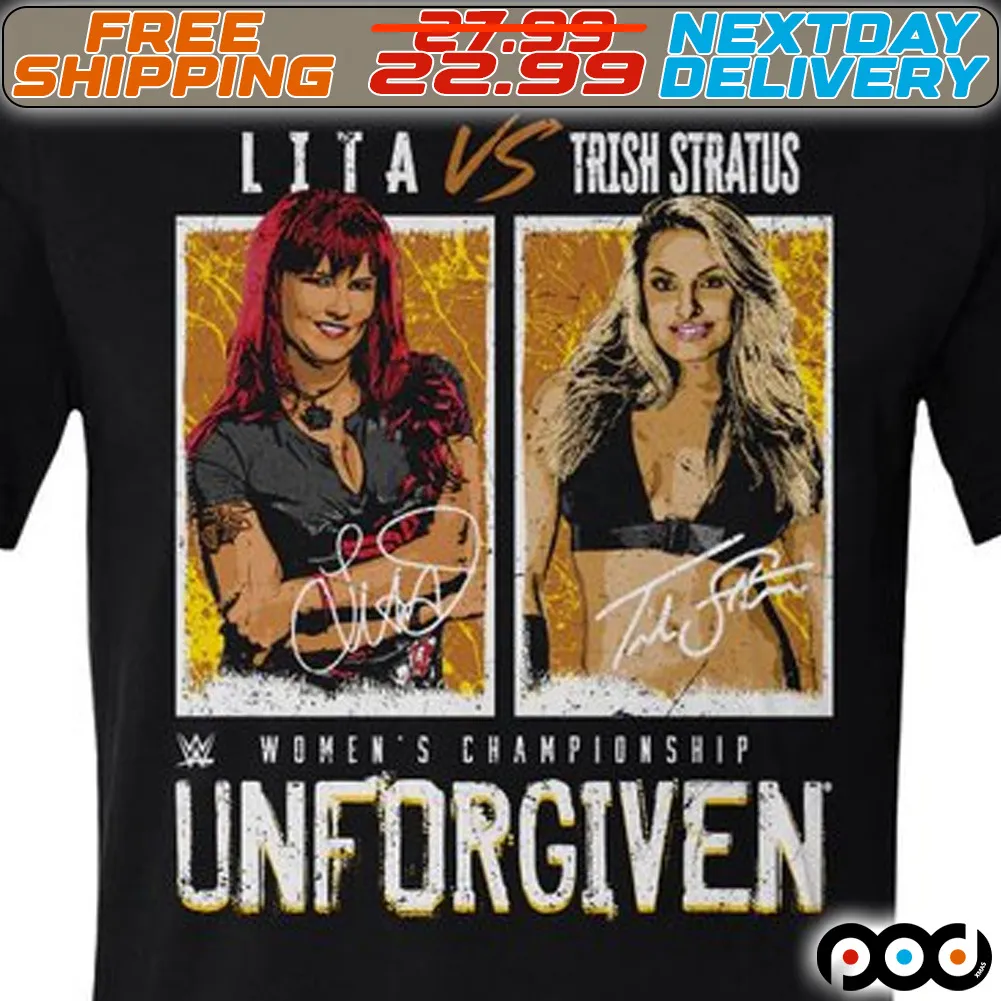 Lita And Trish Stratus Women's Championship Unforgiven Signture Shirt
