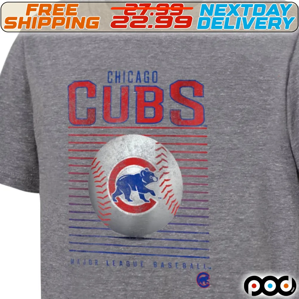 Chicago Cubs Fanatics Branded Youth Relief Pitcher Tri-Blend Shirt