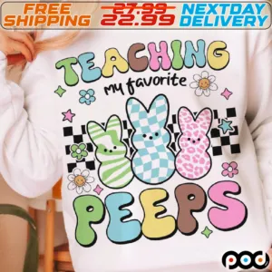 Rabbit Teaching My Favorite Peeps Easter Day Shirt