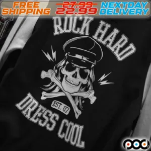 Skull Rock Hard Est 07 Dress Cool Shirt