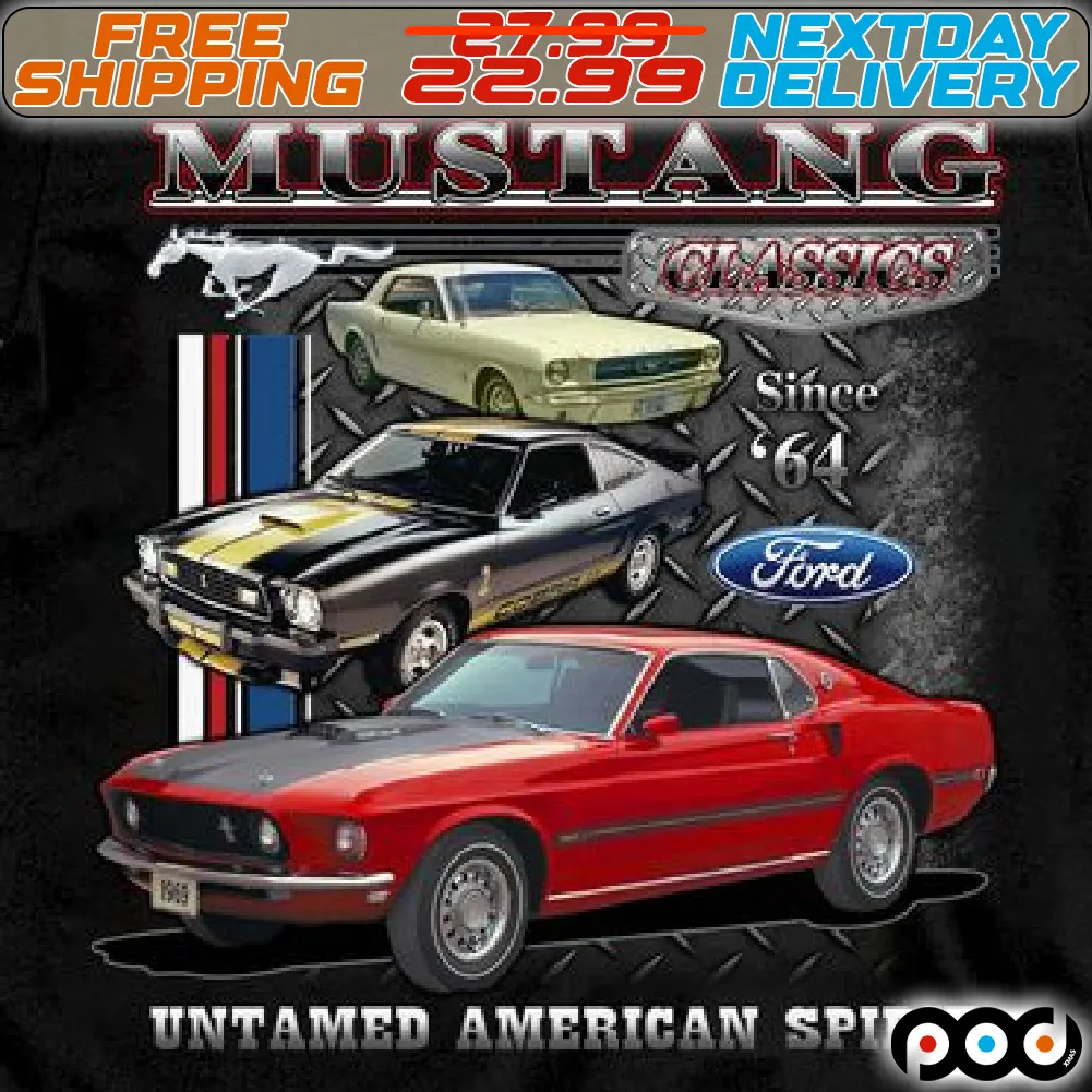 Cars Mustang Classics Untamed American Spirit Shirt