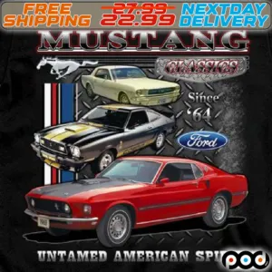 Cars Mustang Classics Untamed American Spirit Shirt