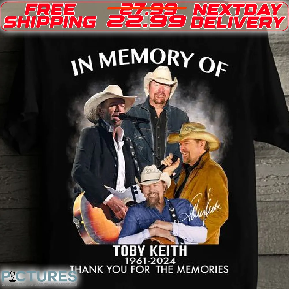 Toby keith in Memory Of 1961-2024 Thank You For The Memories Shirt