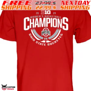 Ohio State Buckeyes Blue 84 Unisex 2024 Big Ten Women's Basketball Regular Season Champions Locker Room Shirt