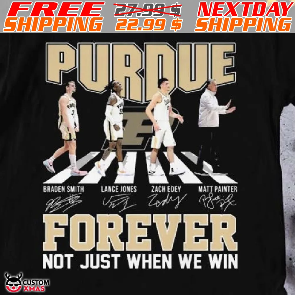 Purdue Boilermakers 2024 Abbey Road Forever Not Just When We Win Signatures Shirt