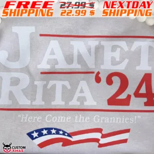 America Flag Janet Rita 24 Here Come The Grannies Shirt