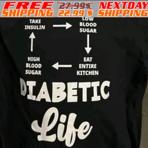 Take Insulin Low Blood Sugar Eat Entire Kitchen High Blood Sugar Diabetic Life Shirt
