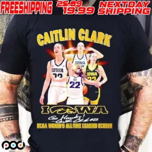 Caitlin Clark Iowa Go Hawks Ncaa Women’s All Time Leading Scorer Shirt