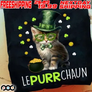 Cat Leprechaun Hat St Patrick's Day Shirt