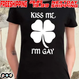 Clover Kiss Me I'm Gay St. Patrick's Day Shirt