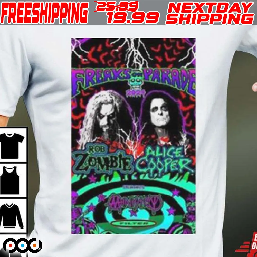 Rob Zombie And Alice Cooper&rsquo;s 2024 Tour Shirt