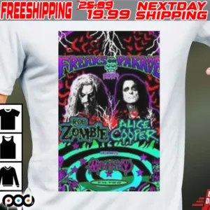 Rob Zombie And Alice Cooper&rsquo;s 2024 Tour Shirt