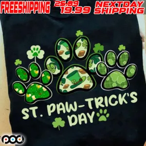 Dog St Paw Trick's Day Shirt