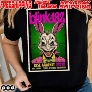 Blink 182 February 8th And 9th Rac Arena Perth Western Australia Poster Shirt