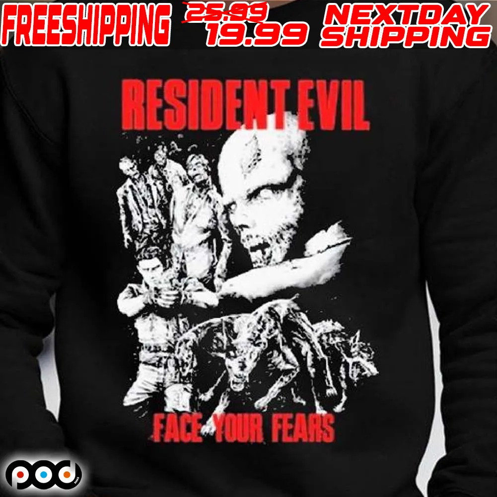 Holy Mountain Printinting Hugo Silva Resident Evil Face Your Fears Shirt