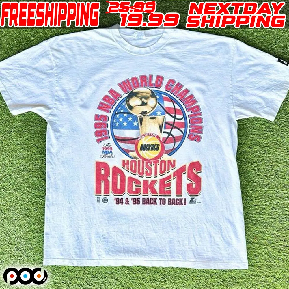 1995 Houston Rockets World Champions NBA Shirt