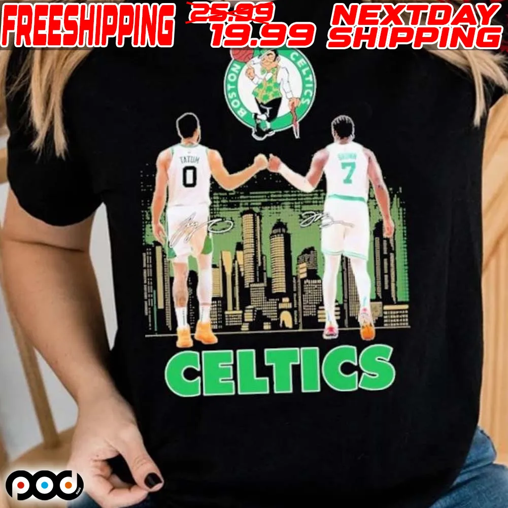 Boston Celtics Player Tatum And Brown City Logo Shirt