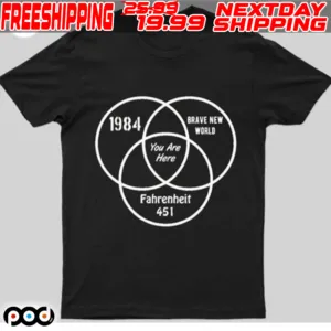 You Are Here 1984 Brave New World Fahrenheit 451 Shirt