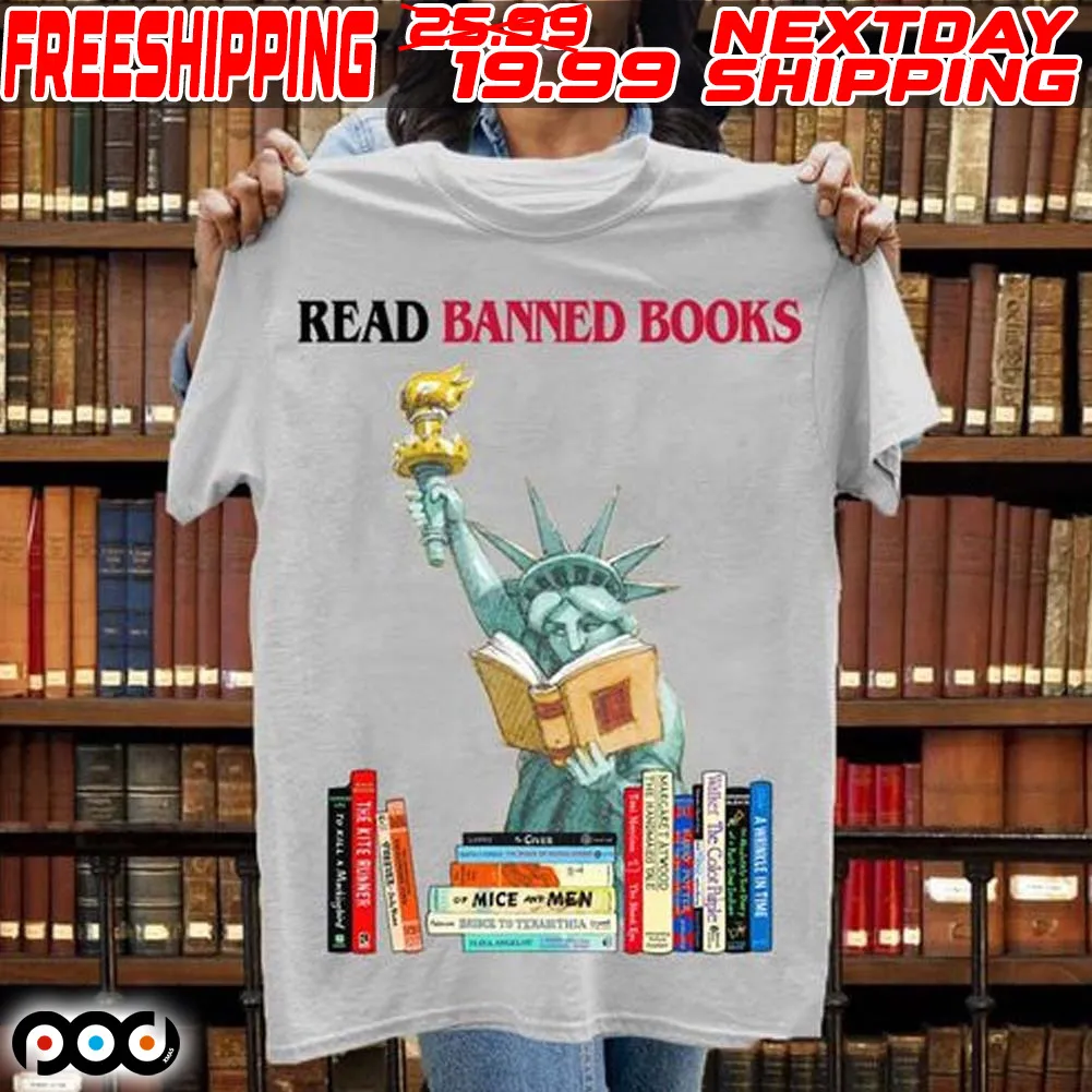 Statue Of Liberty Read Banned Books Shirt