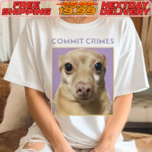 Cheddar Commit Crimes Funny Dog Shirt
