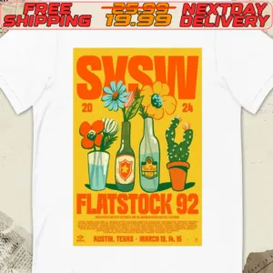 SXSW Flatstock 92 Mar 13-15 2024 Austin Convention Center Austin Tx Poster Shirt