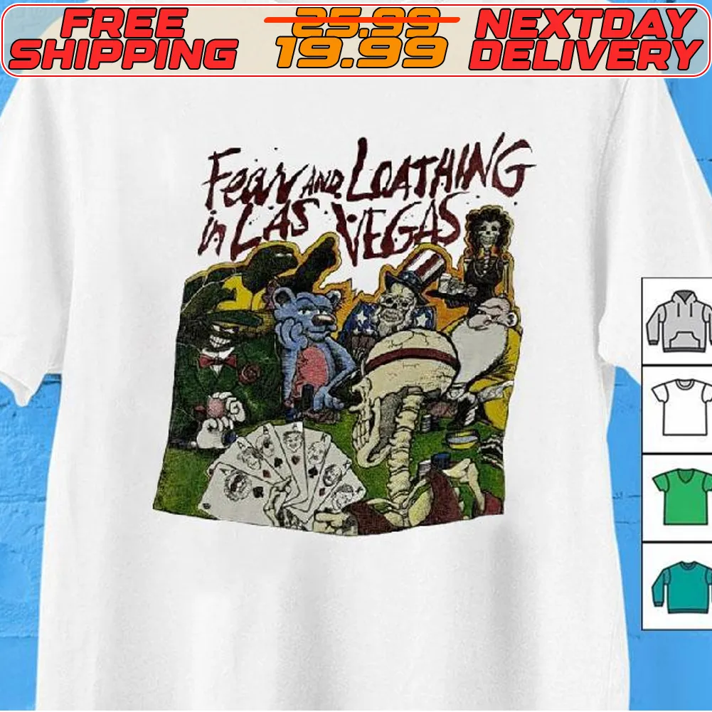 Grateful Dead Santana 1991 Fear And Loathing In Las Vegas Rare Shirt