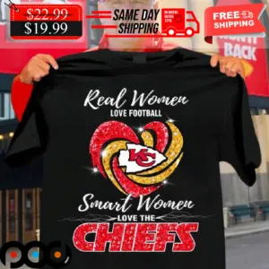 Kansas City Real Women Love Football Smart Women Love The Chiefs Shirt