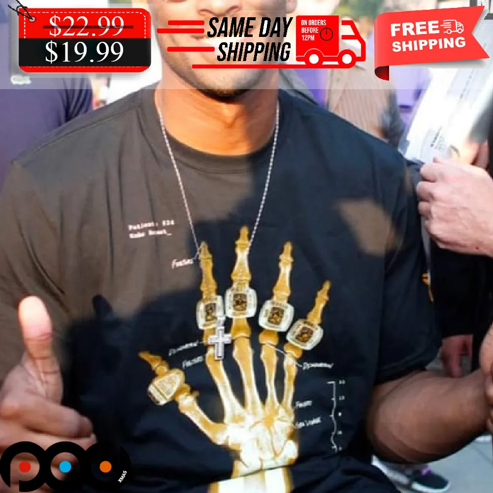 Kobe X Ray Shirt Vintage Kobe Bryant Broken Not Beaten Black X Ray Rings Shirt