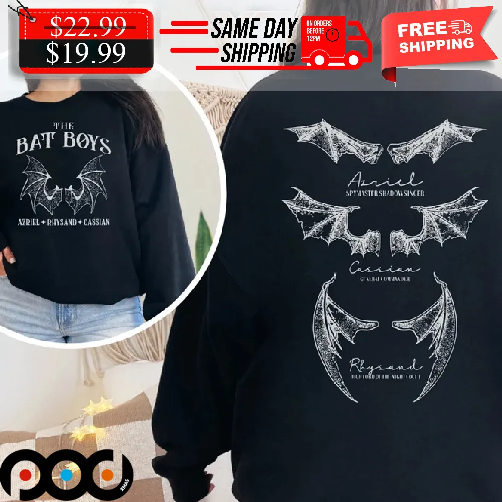 The Bat Boys Prythian The Night Court Illyrians A Court of Thorn and Roses Rhysand Cassian Azriel ACOTAR Merch Reading Lovers Shirt