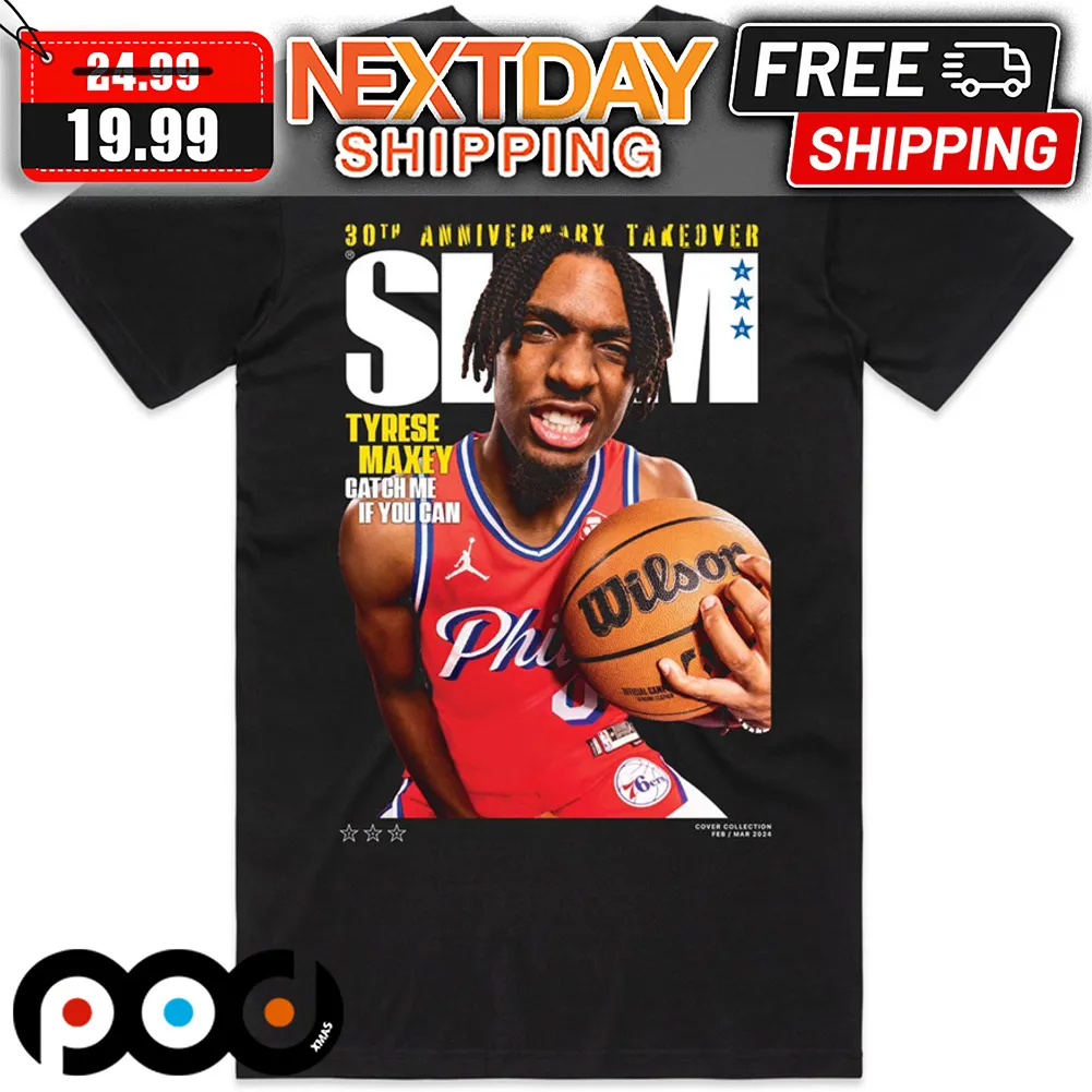 Tyrese MMaxey Slam 30th Anniversary Takeover NBA Shirt