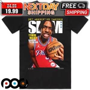 Tyrese MMaxey Slam 30th Anniversary Takeover NBA Shirt