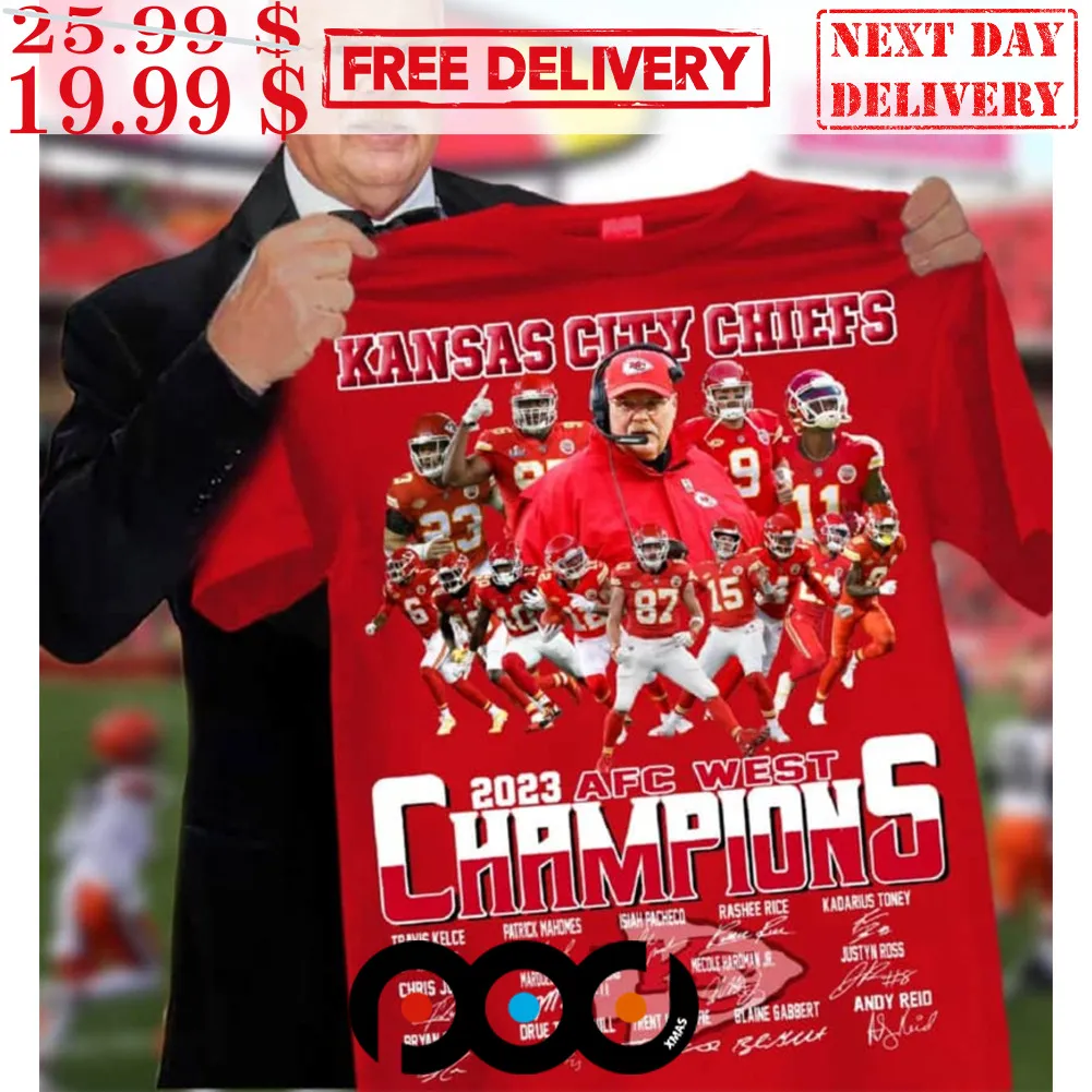 Kansas City Chiefs 2023 AFC West Champions Signature Shirt