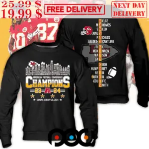 Kansas City Chiefs Skyline Players Name 2023 Super Bowl Lvii Champions Shirt