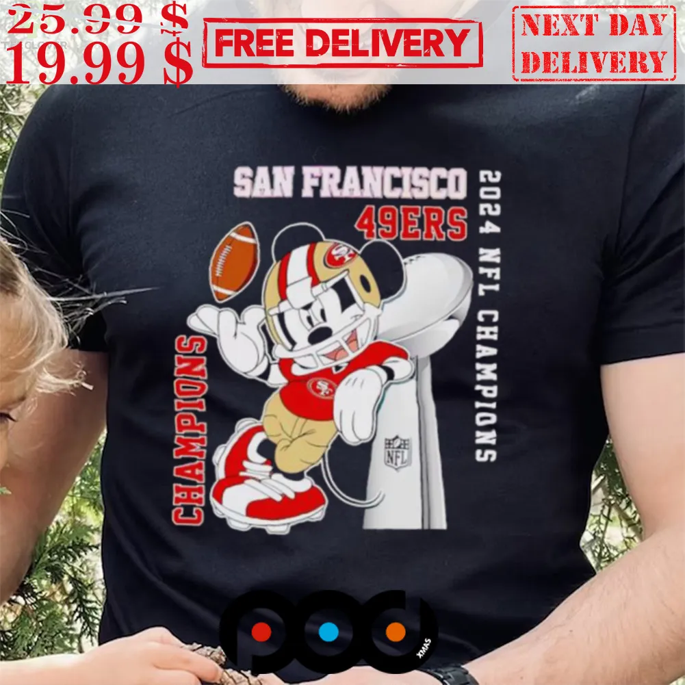 San Francisco 49ers Mickey 2023 Afc Championship Back To Back Champions Shirt