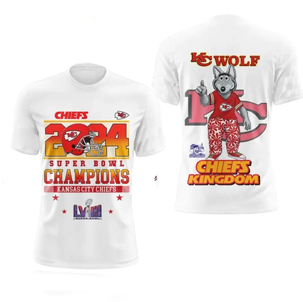 2024 AFC West Division Champs KC Wolf Chiefs Kingdom Shirt