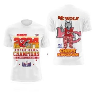 2024 AFC West Division Champs KC Wolf Chiefs Kingdom Shirt