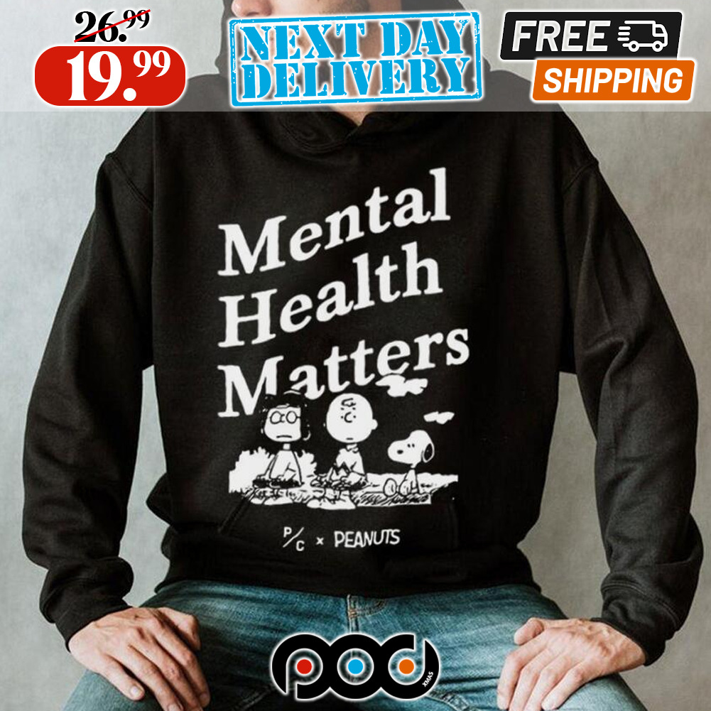 Custom Xmas Gift Snoopy Peanuts Mental Health Matters Shirt
