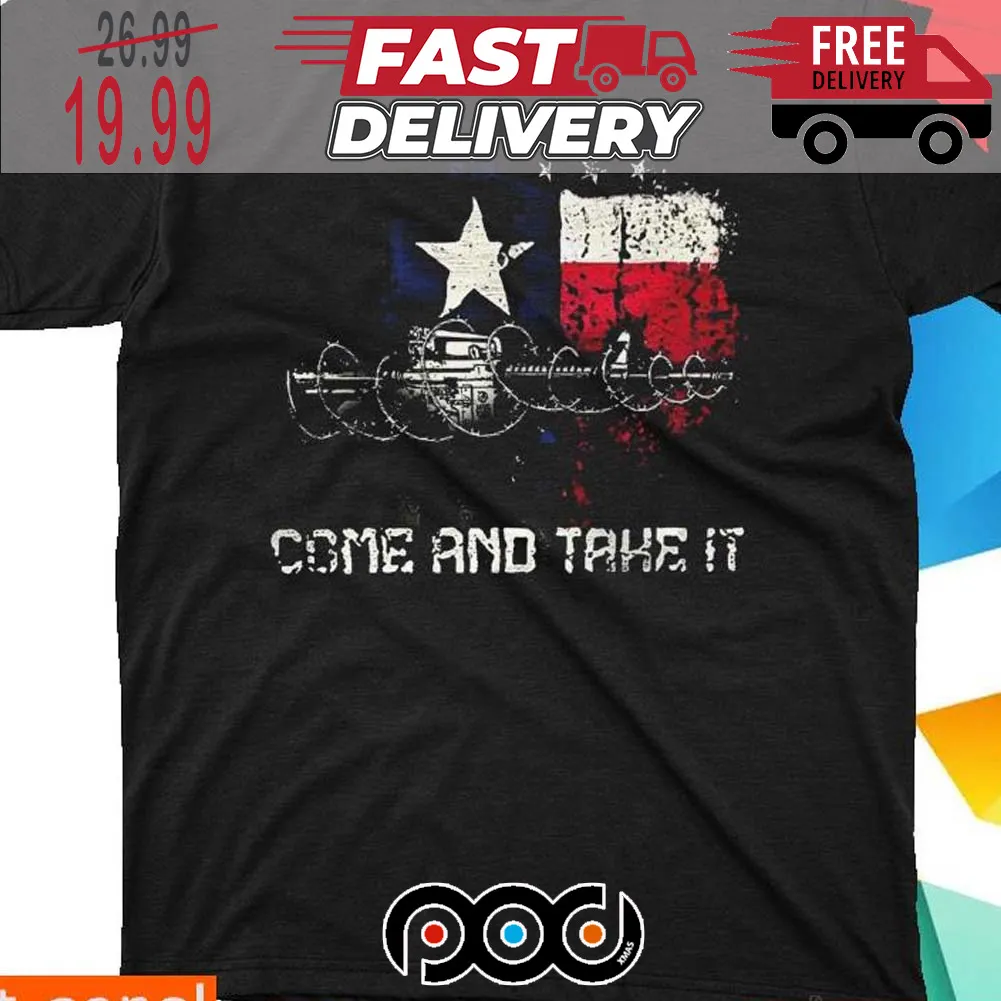 Come And Take It Barbed Wire Shirt Gun Lover Support Texas Shirt