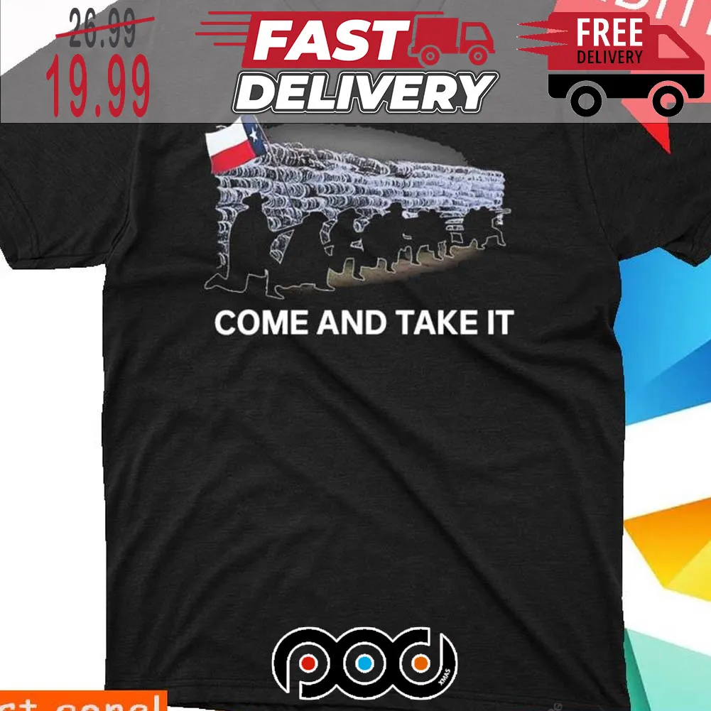 Come And Take It Texas Army Razor Wire Shirt